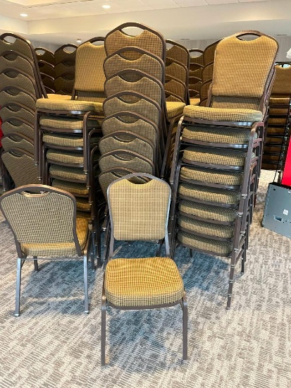 Lot of 20 Stacking Banquet Chairs - Mity-Lite, Fabric Design, Padded