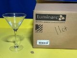 Lot of 11 New Luminarc Martini Glasses