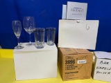 4 Boxes of Barware/Supplies, Champagne, Wine, Mixers w/ Recipes, Napkin/Straw Holder