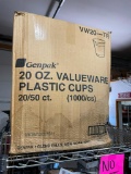 GenPak Case of 1,000 Count, 20oz Valuware Plastic Cups, 20 Sleeves of 50
