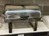 Full-Size Chafer w/ Roll-Top Lid w/ Inner Pan, Dome Chafing Pan, Catering