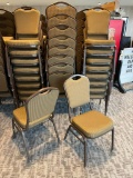 Lot of 25 Stacking Banquet Chairs - Mity-Lite, Fabric Design, Padded