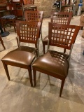 Lot of 4 Restaurant / Banquet Chairs, Wood Frame, Padded Seat, Gar Products