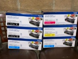 6 Sealed Brother TN-331 Toner Cartridges, 2 Black, 2 Blue, 1 Yellow, 1 Magenta