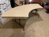 Three Serpentine Mity-Lite Tables, 100in x 36in ea, Some Cracks, As-Is