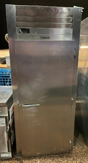 Newer Traulsen 36in One Section Roll-In Refrigerator, Door Locked, Right Hinged Door