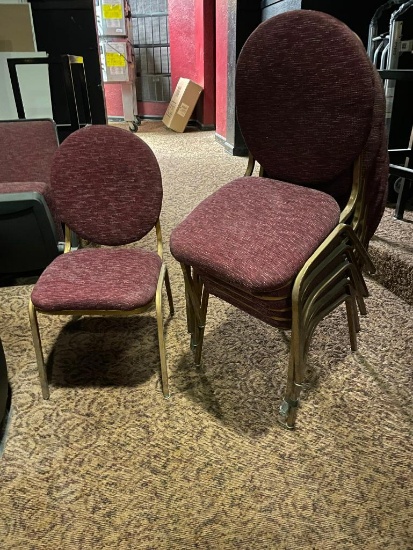 Six Stacking Banquet Chairs
