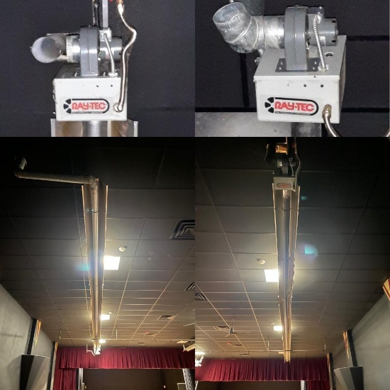 Two Ray-Tec Suspended Tube Radiant Hanging Heater Units, Tubes Approx. 42ft Long Ea. Buyer to Remove