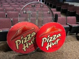 Pizza Hut Round Exterior Sign, 36in Round, w/ Bulbs and Frame