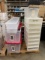 Pallet of Plastic Totes and Stacking Single Drawer Organizers