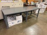 Large Commercial Steel Work Table, 8ft x 3ft x 32in H
