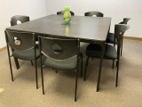 Conference Table w/ 7 Chairs 55in x 55in x 29in