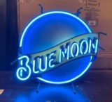 Blue Moon Neon Beer Sign, 18in