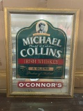 O'Connor's Irish Pub Omaha Bar Michael Collins Irish Whiskey Mirror, 26in