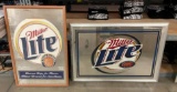 Lot of 2 Miller Lite Large Beer Mirrors, 32in and 36in
