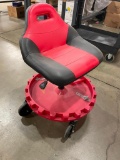 Mobile Rolling Seat w/ Storage Tray, Adjustable