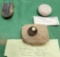 Three fossils - one being a Oursin from Morocco and one Goblidence - see pictures