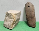 Petrified wood - see picture and possible fossilized tusk - see pictures