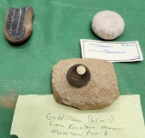 Three fossils - one being a Oursin from Morocco and one Goblidence - see pictures