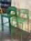 Lot of 5, BluDot, Green Hot Mesh Pub Chairs, Metal, Stackable
