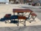 Solid Wood Rustic Table w/ Wrought Iron Base & 4 Matching Seats, One of the Nicest Styles We Have