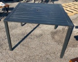 Metal Patio Table, 40in x 40in x 28in