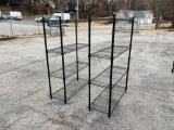 Lot of 2 Metal Shelving Units, Dunnage Storage, 54in x 14in x 36in