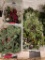 Three Totes of Christmas Wreaths & Garland