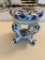 Blue and White Decorative Stand