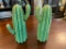Pair of Ceramic Cactus 13in