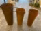 Three Large 20in Metal Flower Holders