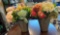 Artificial Flowers in Metal Planters