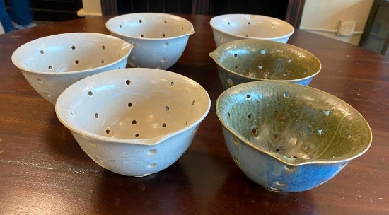 Group of Six Perforated Decorative Bowls