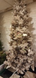 Artificial Frosted and Pre-Lighted Christmas Tree