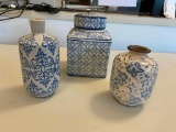 Group of Three Vases and Jars