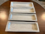 Four Wood Trays, 17in