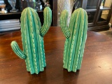 Three Ceramic Cactus 7in