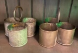 Galvanized Triple Plant Starter Containers or Flower Holders