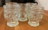 Five 8oz Glass Vases