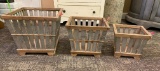 Three Matching Wood Nesting Baskets