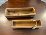 Two Nesting Wooden Containers