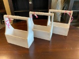 Three Matching Wood Containers or Totes