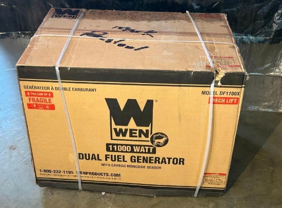 New, WEN 11,000 WATT Dual Fuel Generator Model DF1100X w/ Carbon Monoxide Sensor