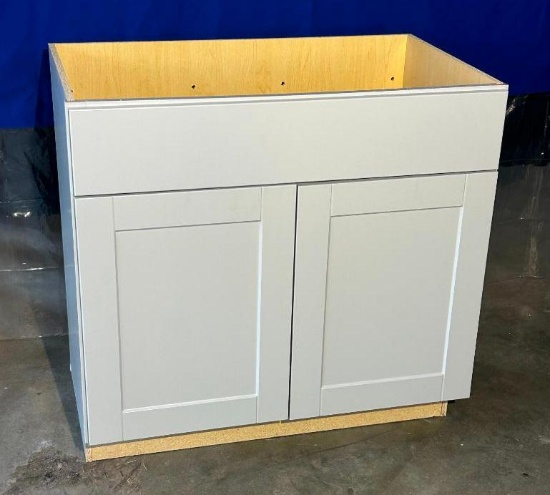 New Base Cabinet or Bathroom Vanity Cabinet, White, American Woodworth 36in x 35in H x 21in