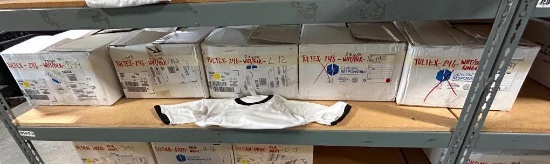 5 Boxes of T-Shirt Blanks, 19-S, 9-M, 12-L, 14-XL TULTEX 246 WHITE/BLACK