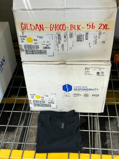 2 Cases, 1 Full, Gildan 64000, Black, 128-XXL