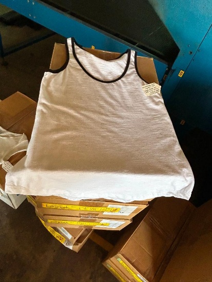 3 Boxes of T-Shirt Blanks, 72-M, 57-L, 16-XL - Ladies Sporty Tank w/ Contrast Binding, White/Black