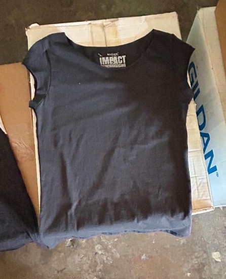 Box of T-Shirt Blanks, 73-L Distressed Black Cut-Off Tee