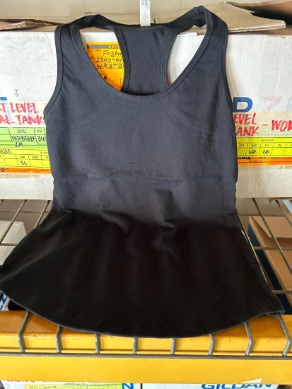 2 Boxes of T-Shirt Blanks, 36-S, 60-M, 60-L, 24XL, 36-XXL, WOMENS BLACK, 1533 NEXT LEVEL IDEAL TANK