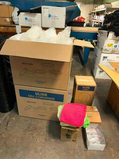 Safety Goggles, Microfiber Towels, ULINE Deli Containers